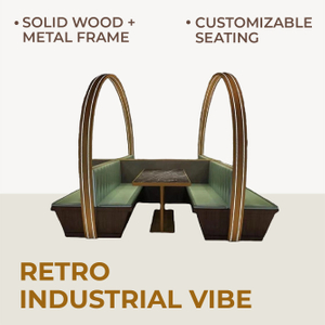 Customizable Leather Sofa Table for Hot Pot Restaurant