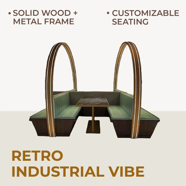 Customizable Leather Sofa Table for Hot Pot Restaurant