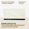 Minimalist Sintered Stone Catering Cabinet - NRA Show Inspired