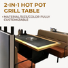 Hot Pot And BBQ Dining Table with Sofa 
