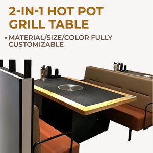 Hot Pot And BBQ Dining Table with Sofa 