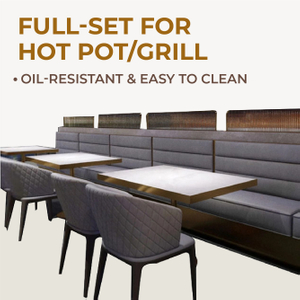 Modern Hot Pot & BBQ Restaurant Sofa