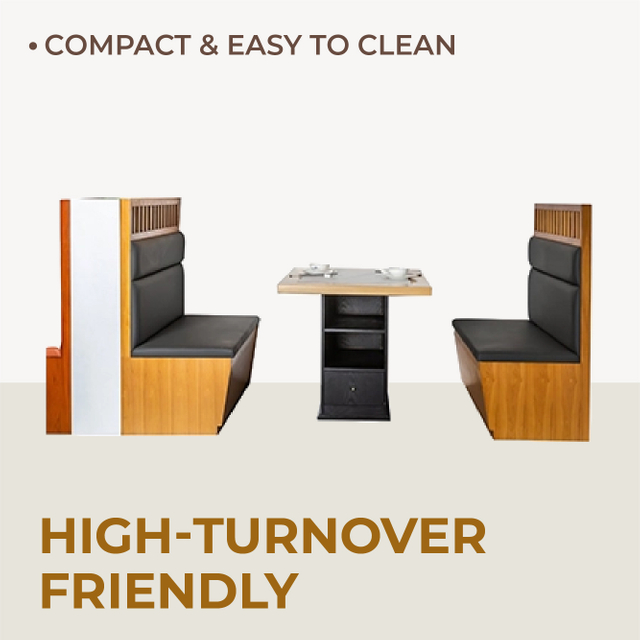 Custom High-end Booth Sofa Dining Table for restaurants