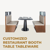 Custom Restaurant Booth Sofa Dining Table Tableware