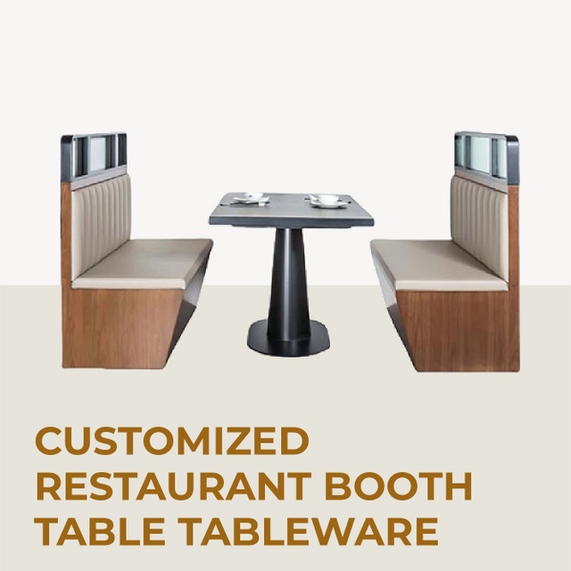 Custom Restaurant Booth Sofa Dining Table Tableware