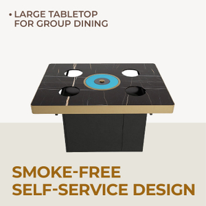 New Style Barbecue Grill Table Hot Pot Table