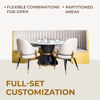  Top Quality Dining Sofa Table Chair Restaurant Sets